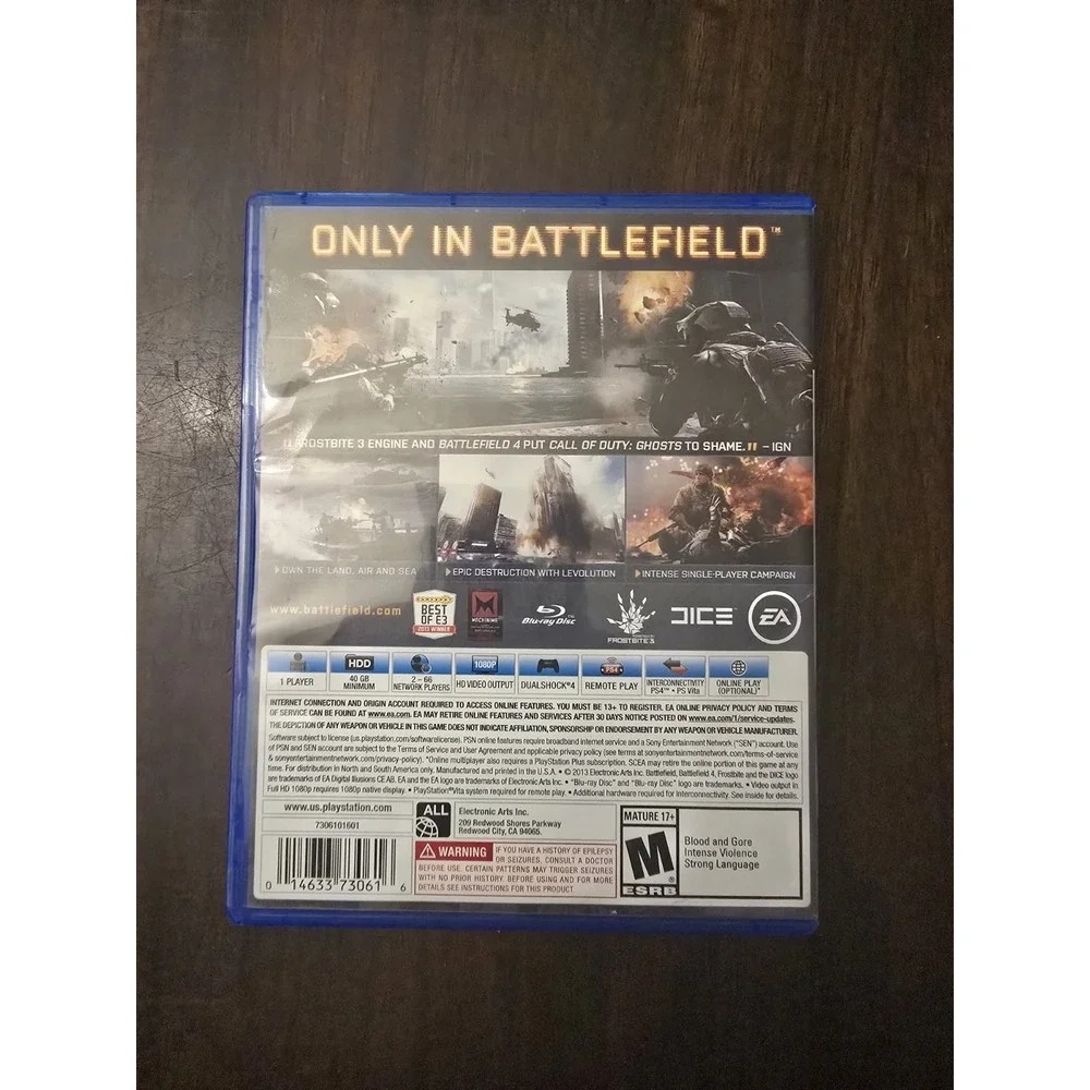 Battlefield 4 Ps4 Video Game EA Playstation 4